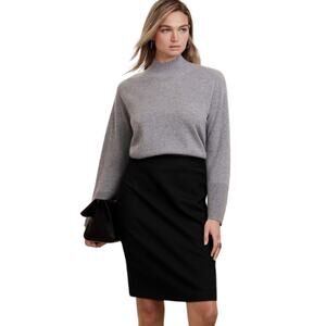 White House Black Market Classic Stretch Pencil Skirt in Black Size 14